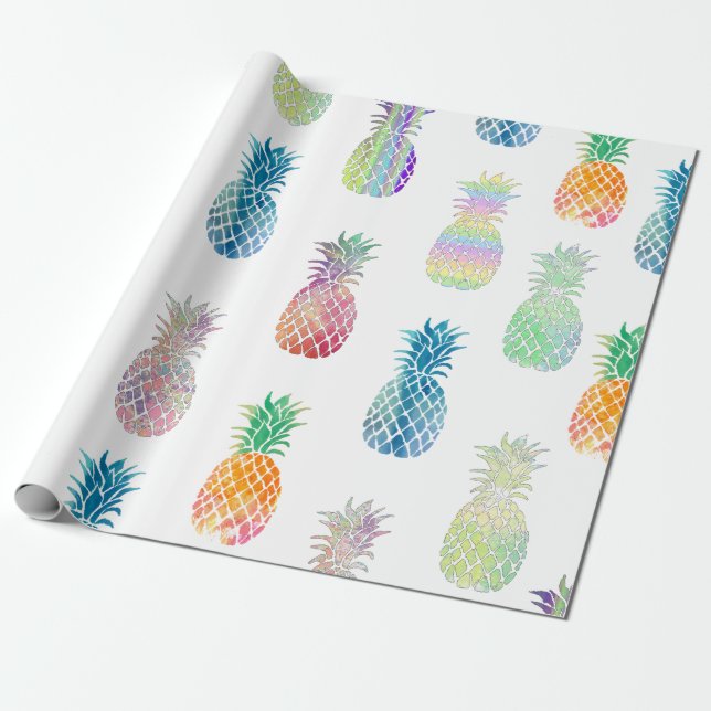 pineapples wrapping paper (Unrolled)