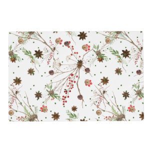 PINECONE AND BERRIES  PLACEMAT