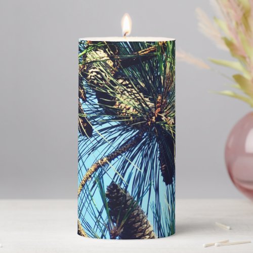 Pinecone Artful Decorative Pillar Candle