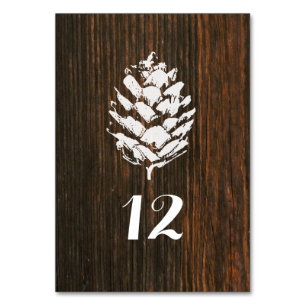 Pinecone Barn Wood Table Number