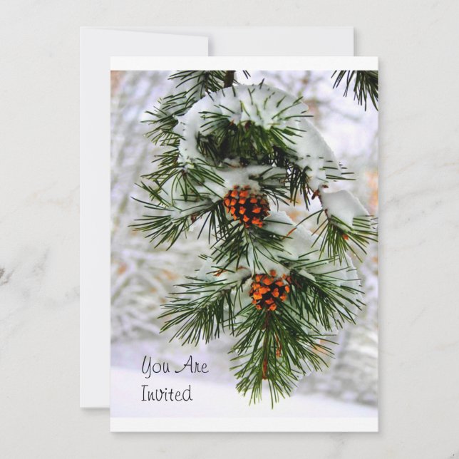 PineCone BranchHD Invitation (Front)