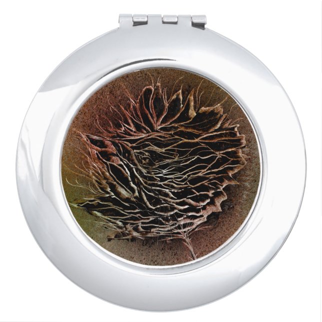 Pinecone Brown Conifer Compact Mirror (Front)
