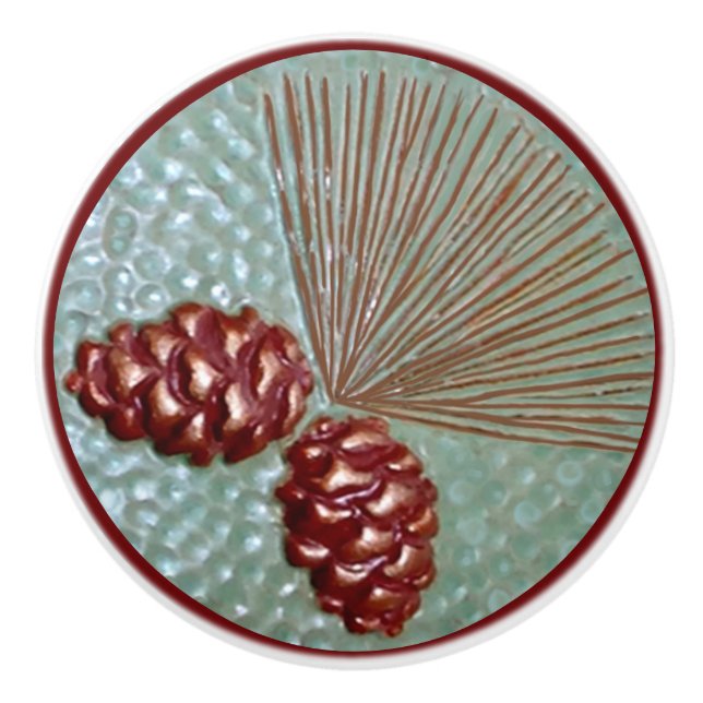Pinecone Ceramic Pull (Front)