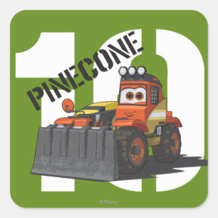 Pinecone Character Art Square Sticker