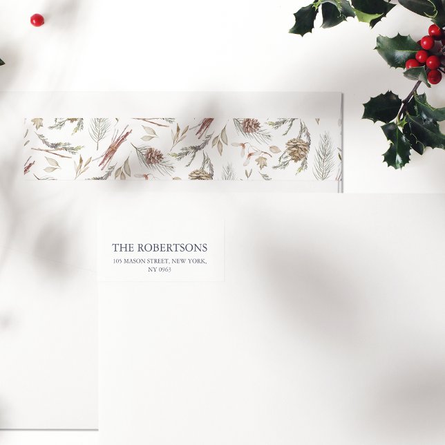 Pinecone Christmas Address Label (Creator Uploaded)