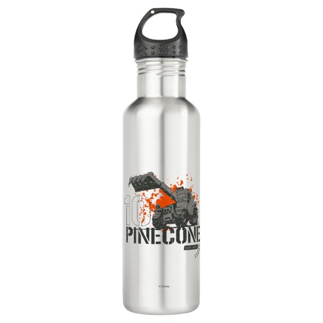 Pinecone Graphic Stainless Steel Water Bottle (Front)