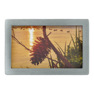 Pinecone Lake sunset Belt Buckle