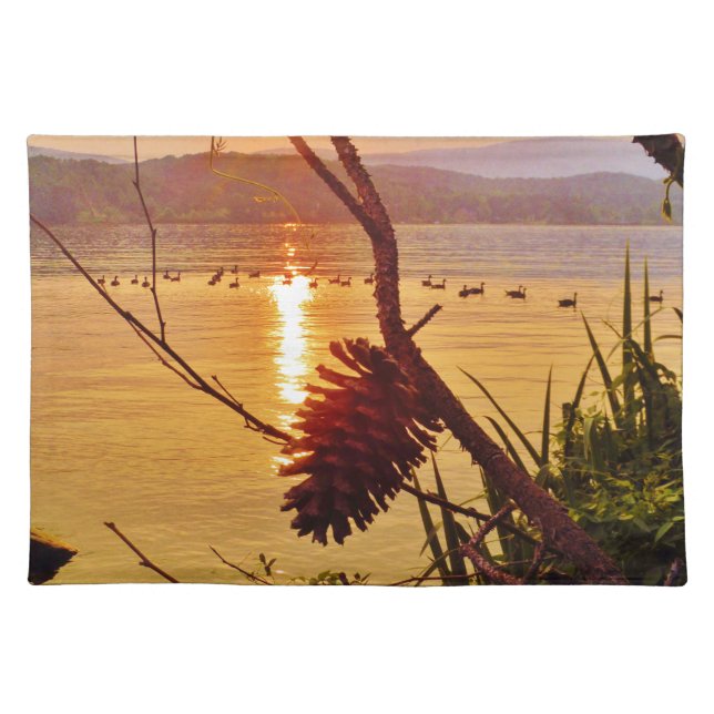 Pinecone Lake sunset Placemat (Front)
