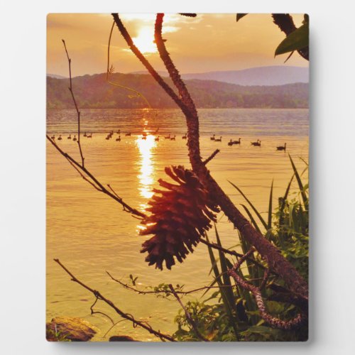 Pinecone Lake sunset Plaque
