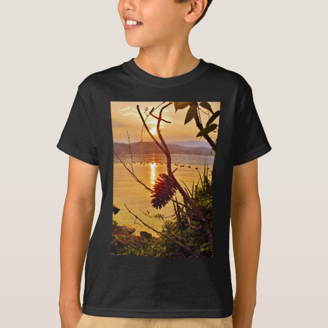 Pinecone Lake sunset T-Shirt (Front)