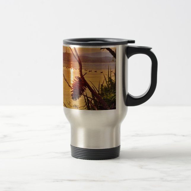 Pinecone Lake sunset Travel Mug (Right)