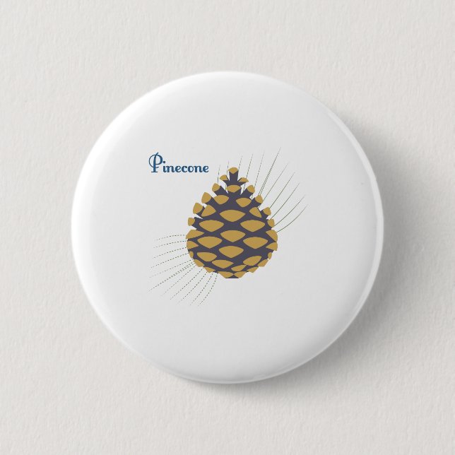 Pinecone Pinback Button (Front)