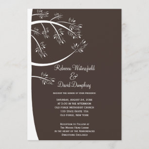 Pinecone Pine Tree Theme Wedding Invitation