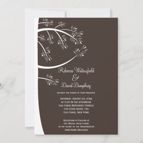 Pinecone Pine Tree Theme Wedding Invitation