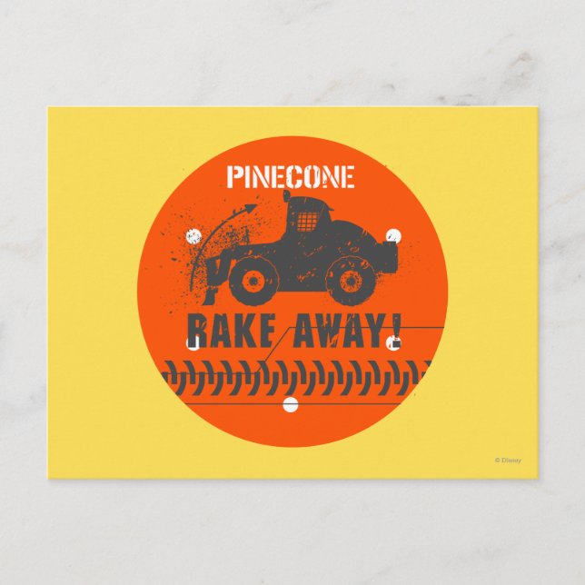 Pinecone Rake Away! Postcard (Front)