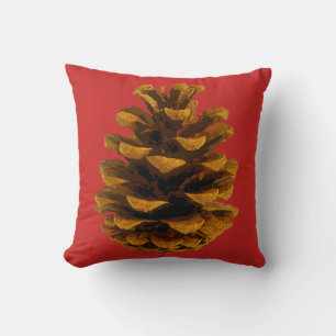 Pinecone rustic nature throw pillow
