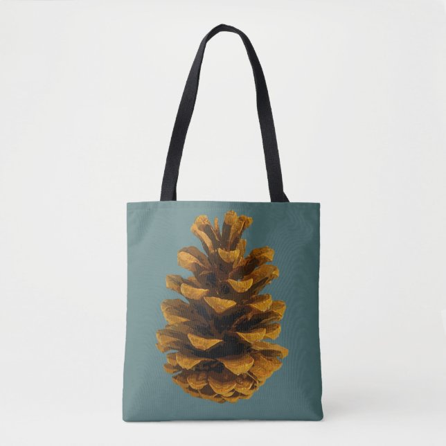 Pinecone rustic nature tote bag (Front)