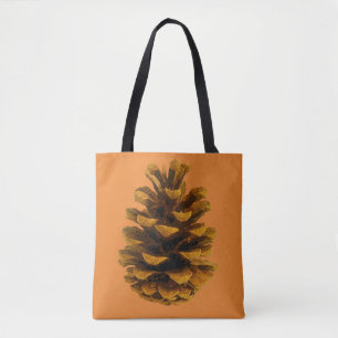 Pinecone rustic nature tote bag