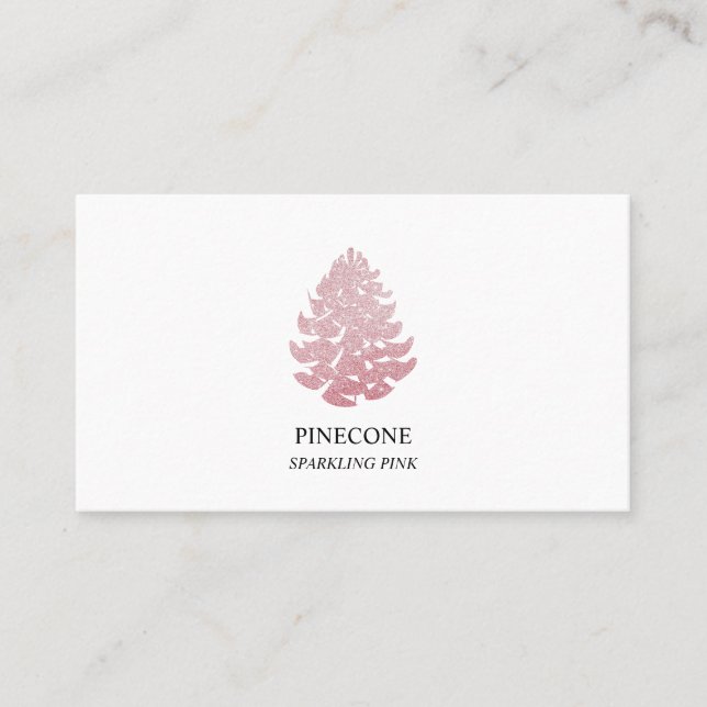 Pinecone Sparkling Glitter Business Card (Front)
