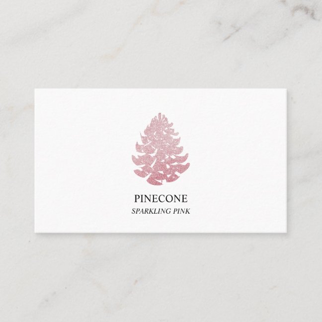 Pinecone Sparkling Glitter Business Card