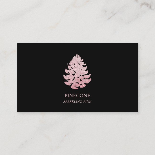 Pinecone Sparkling Pink Business Card