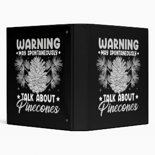 Pinecone Tree Funny Plant Mountain Forest 3 Ring Binder