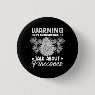 Pinecone Tree Funny Plant Mountain Forest Button