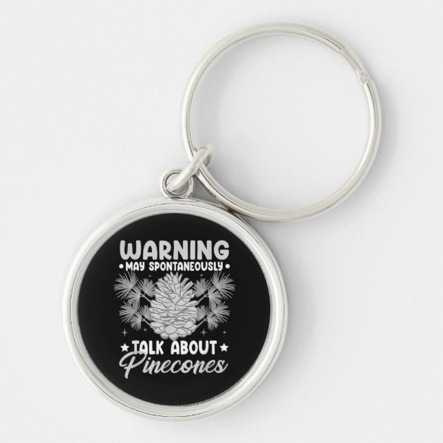 Pinecone Tree Funny Plant Mountain Forest Keychain (Front)