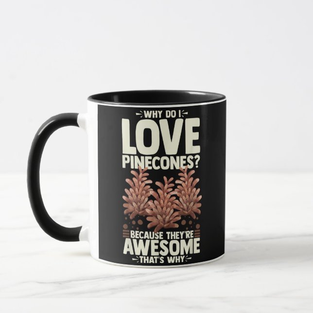 Pinecone Tree Funny Plant Mountain Forest Mug (Left)