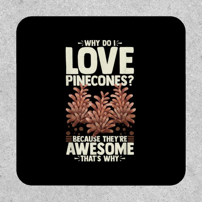 Pinecone Tree Funny Plant Mountain Forest Patch (Front)