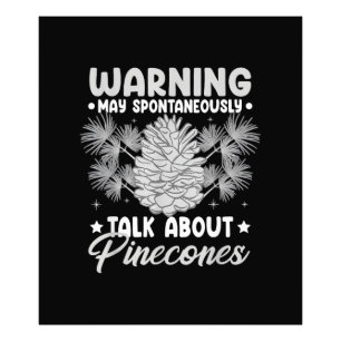 Pinecone Tree Funny Plant Mountain Forest Photo Print
