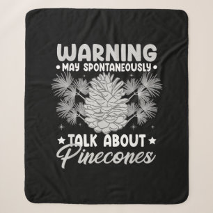 Pinecone Tree Funny Plant Mountain Forest Sherpa Blanket