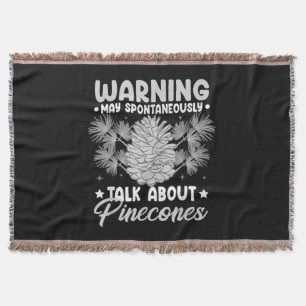 Pinecone Tree Funny Plant Mountain Forest Throw Blanket