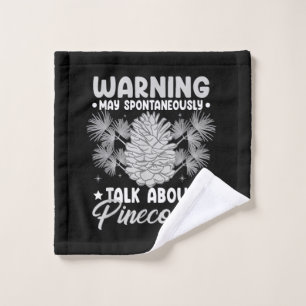 Pinecone Tree Funny Plant Mountain Forest Wash Cloth