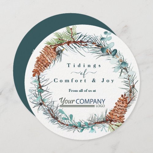 Pinecone Wreath Eucalyptus Company Holiday Card