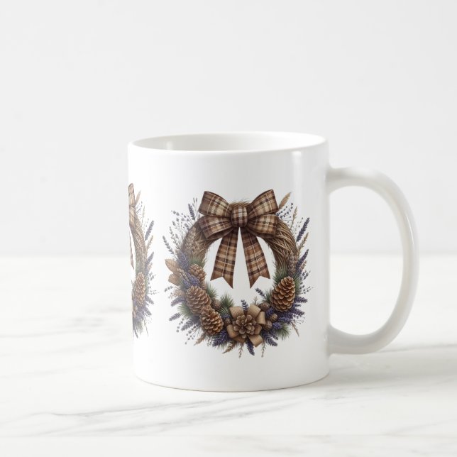 Pinecone Wreath Mug (Right)