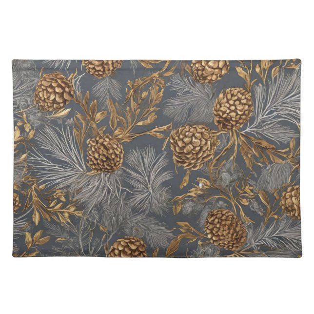 Pinecones and Branches Cloth Placemat (Front)