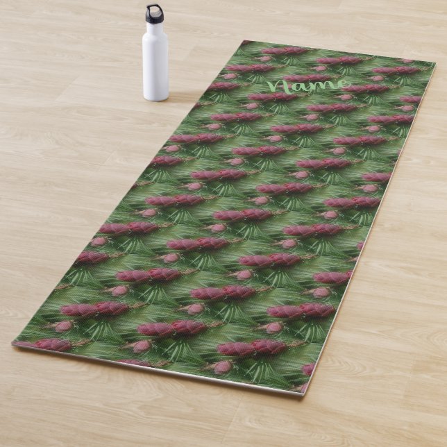 Pinecones And Pine Needles Nature Pattern  Yoga Mat (In Situ)