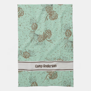 Pinecones Cabin Kitchen Towel