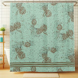 Pinecones Cabin Shower Curtain