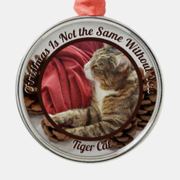 Pinecones Pet's Photo Name | Not the Same Metal Ornament