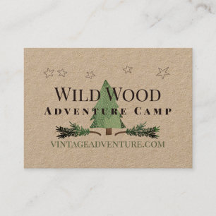 Pinecones Pine Tree Forest Theme Vintage Adventure Business Card