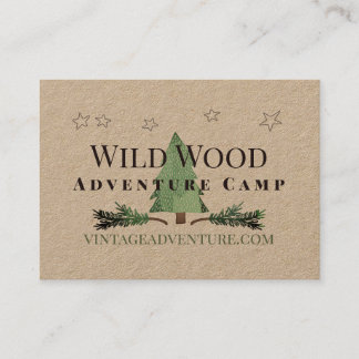 Pinecones Pine Tree Forest Theme Vintage Adventure Business Card