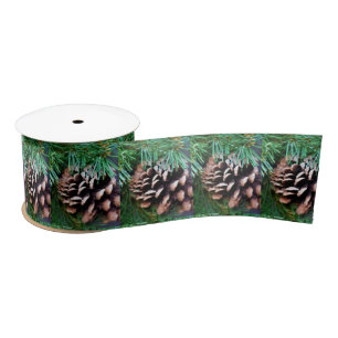 Pinecones Satin Ribbon