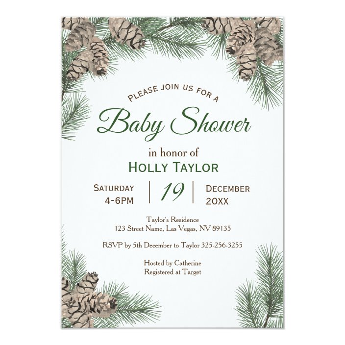 winter baby shower invitations