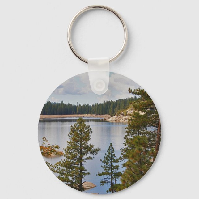 Pinecrest Lake California in August Keychain (Front)