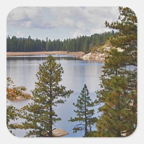 Pinecrest Lake California in August Square Sticker