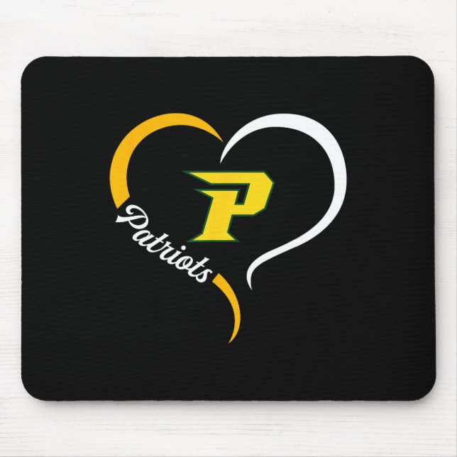 Pinecrest Patriots Logo Half Heart Slogan Hs  Mouse Pad (Front)