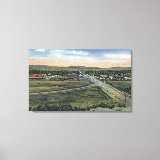 Pinedale, WY - County Seat of Sublette County Canvas Print (Front)