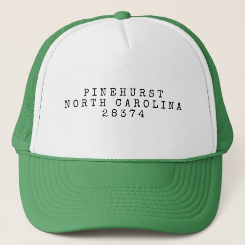 Pinehurst North Carolina 28374 Zip Code Hat Golf